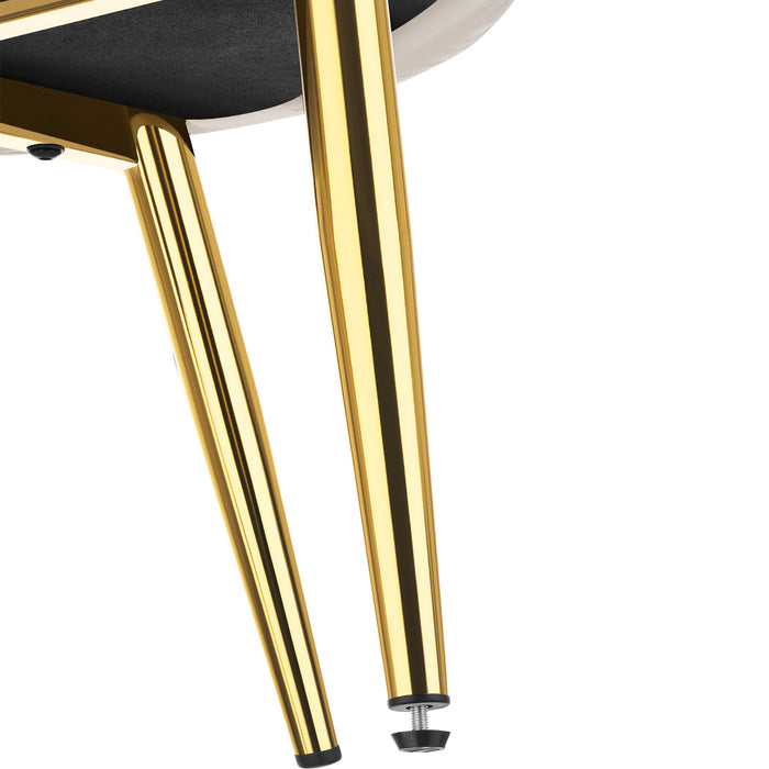 tectake® Cocktail stoel Hellen, gestoffeerd met fluwelen bekleding