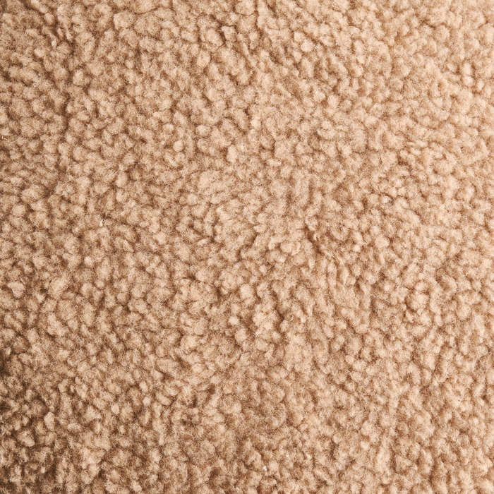 Beliani - CARRINGTON - Poef - Beige - Bouclé