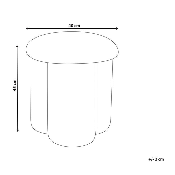 Beliani - CARRINGTON - Poef - Beige - Bouclé