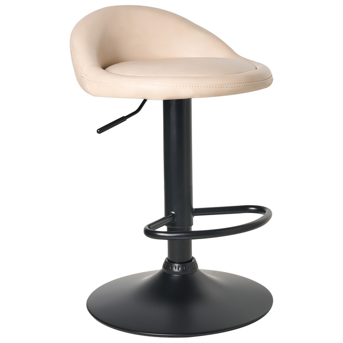 Beliani - MEEDER - Barkruk set van 2 - Lichtbeige - Kunstleer