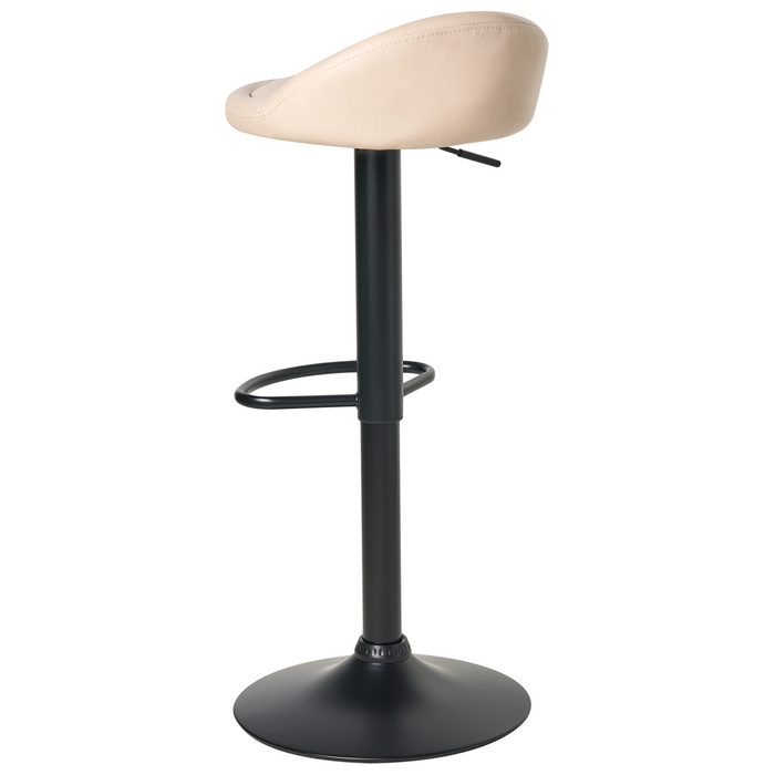 Beliani - MEEDER - Barkruk set van 2 - Lichtbeige - Kunstleer