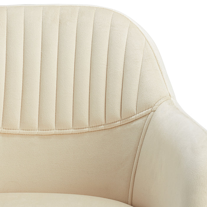 tectake® Lona fluwelen draaistoel met dikke vulling - Set van 4