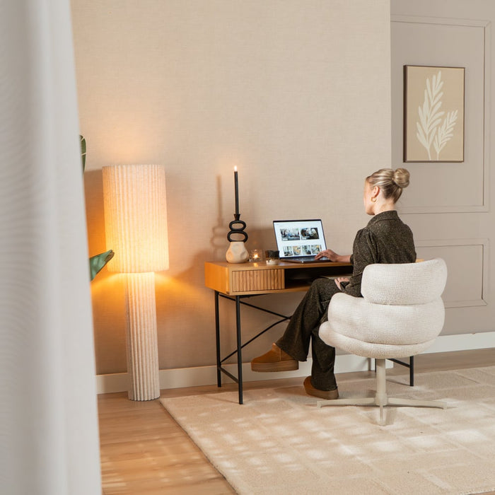 Bronx71 Eetkamerstoel Coco gemêleerde stof beige