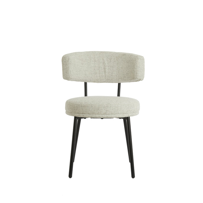 Light&living Eetkamerstoel 57x55x77 cm HARVIE crème+mat zwart