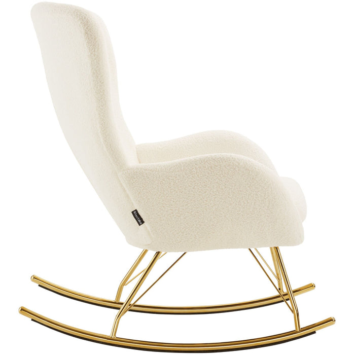 tectake® Schommelstoel Swing met stalen glijders en dikke bekleding