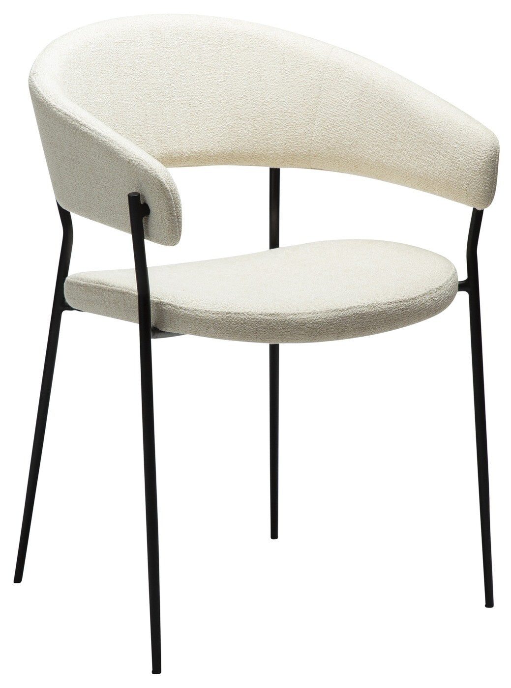 Dan-Form Reboot Beige Bouclé Armstoel set van 2