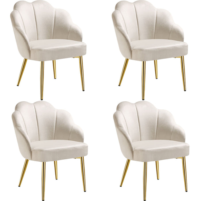 tectake® Cocktail stoel Hellen, gestoffeerd met fluwelen bekleding