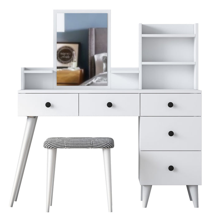 Giga Meubel - Make-up Tafel - 112cm - Incl. Kruk - Bulon