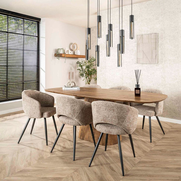 AnLi Style Barstoel salon Zandkleurig - set van 2