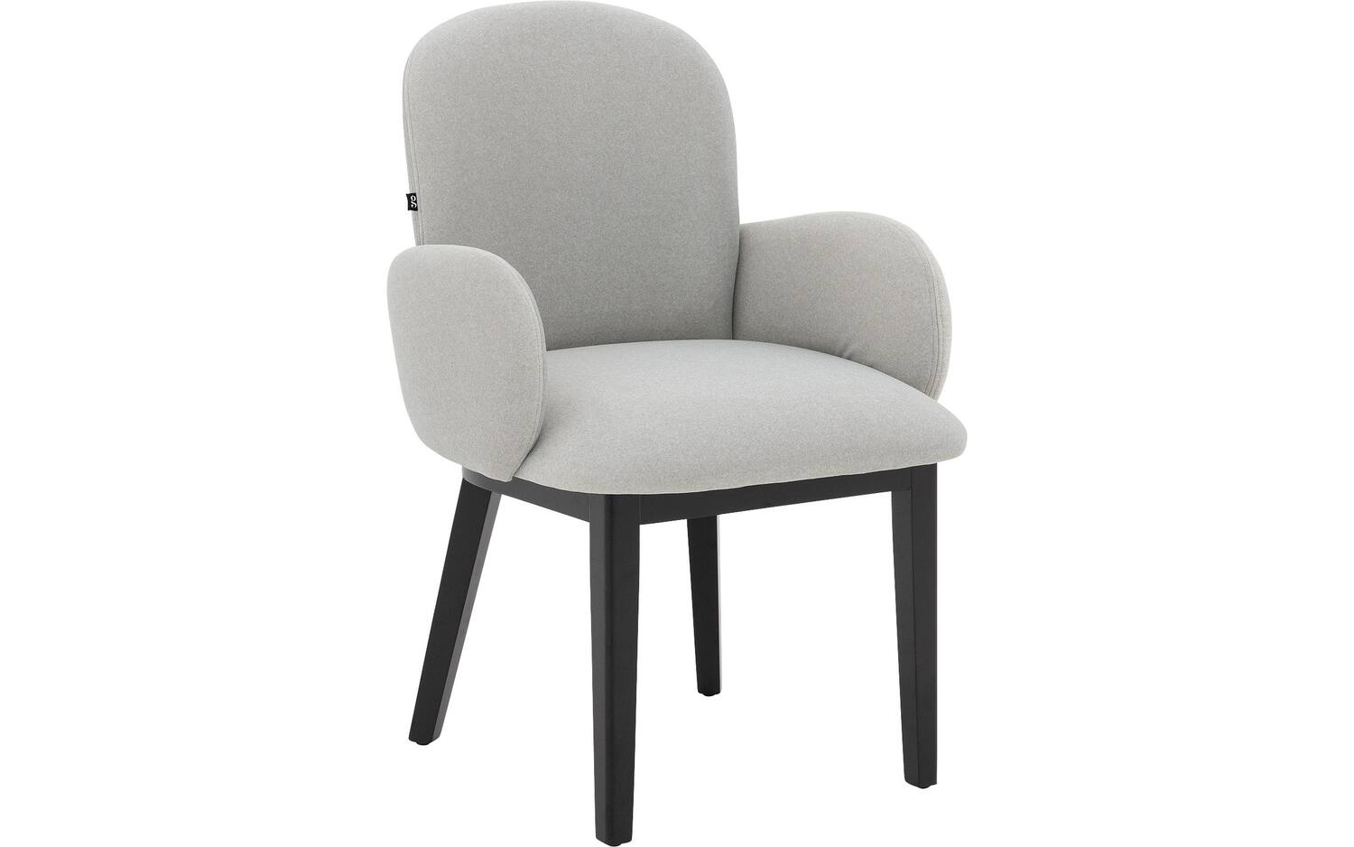 Goossens  Eetkamerstoel Lahja -  Fluweel met armleuning