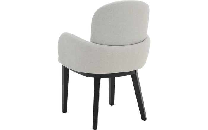 Goossens  Eetkamerstoel Lahja -  Fluweel met armleuning