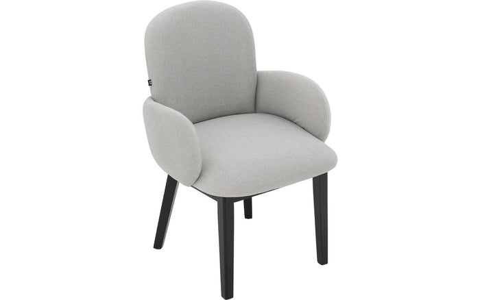 Goossens  Eetkamerstoel Lahja -  Fluweel met armleuning