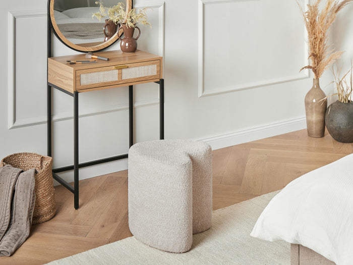 Beliani - SCOTIA - Poef - Beige - Chenille