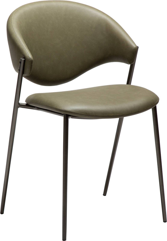 Dan-Form Zone Oljifgroen Eetkamerstoel Kunstleer set van 2
