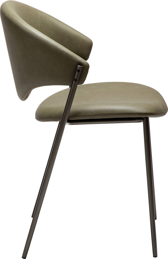 Dan-Form Zone Oljifgroen Eetkamerstoel Kunstleer set van 2