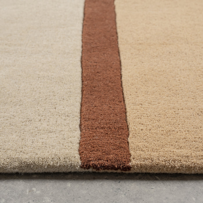 Vloerkleed Pam - Beige - 100% Wol - 160x1x230cm (BxHxD)