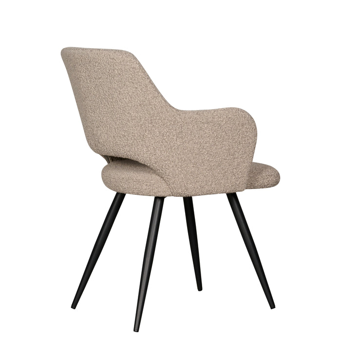 Eetkamerstoel Ziggy - Beige|Bruin - Textiel