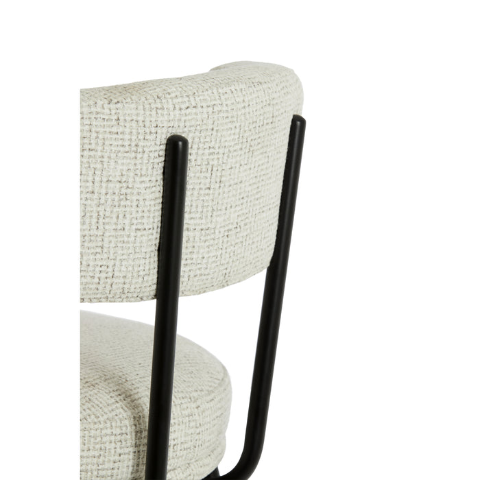 Light&living Barkruk 52,5x51x93 cm HARVIE crème+mat zwart