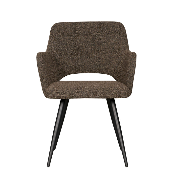 Eetkamerstoel Ziggy - Bruin - Textiel - 61x86x63cm (BxHxD)