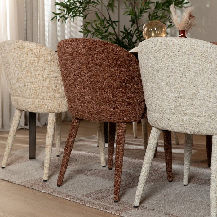 Bronx71 Eetkamerstoel Charlie chenille koper