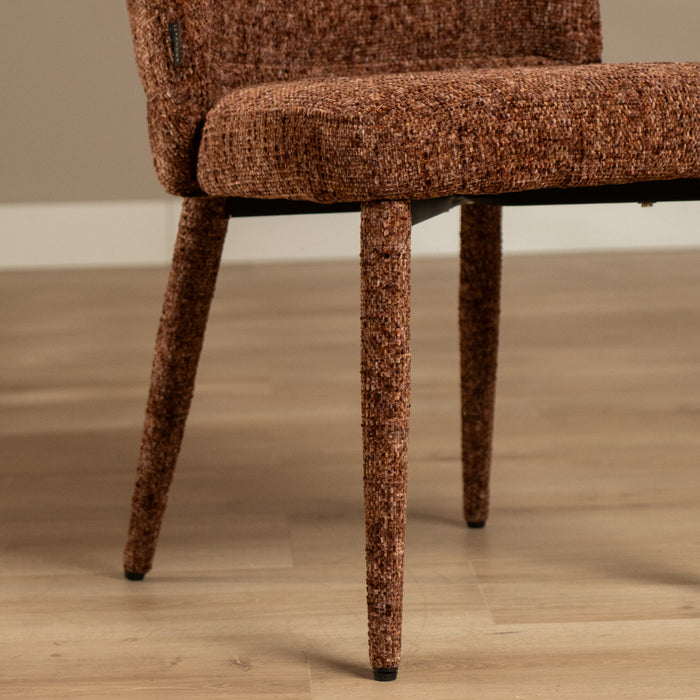 Bronx71 Eetkamerstoel Charlie chenille koper