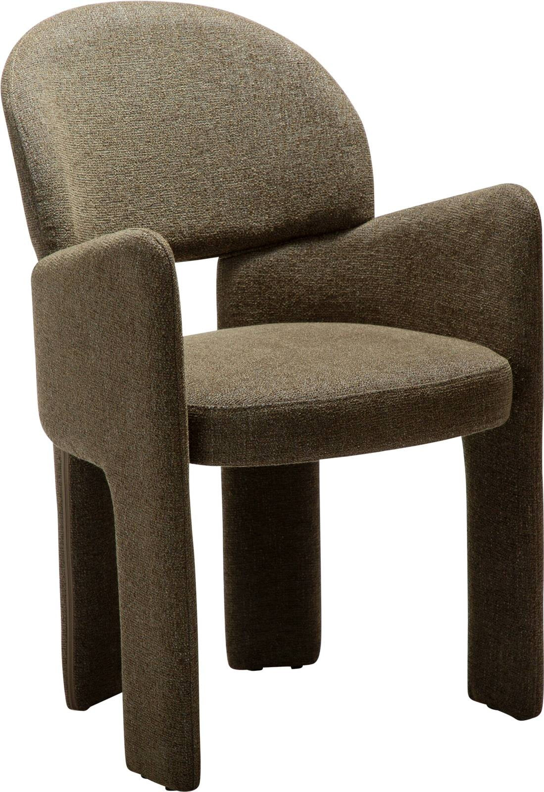 Dan-Form Aole Oljifgroen Bouclé Eetkamerstoel set van 2