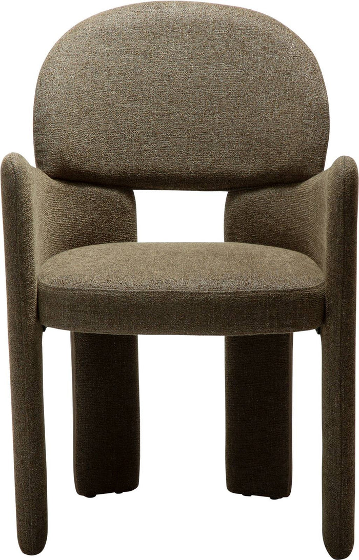 Dan-Form Aole Oljifgroen Bouclé Eetkamerstoel set van 2