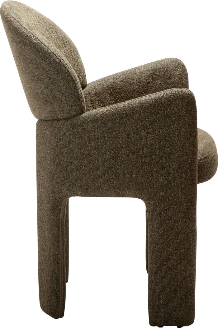 Dan-Form Aole Oljifgroen Bouclé Eetkamerstoel set van 2