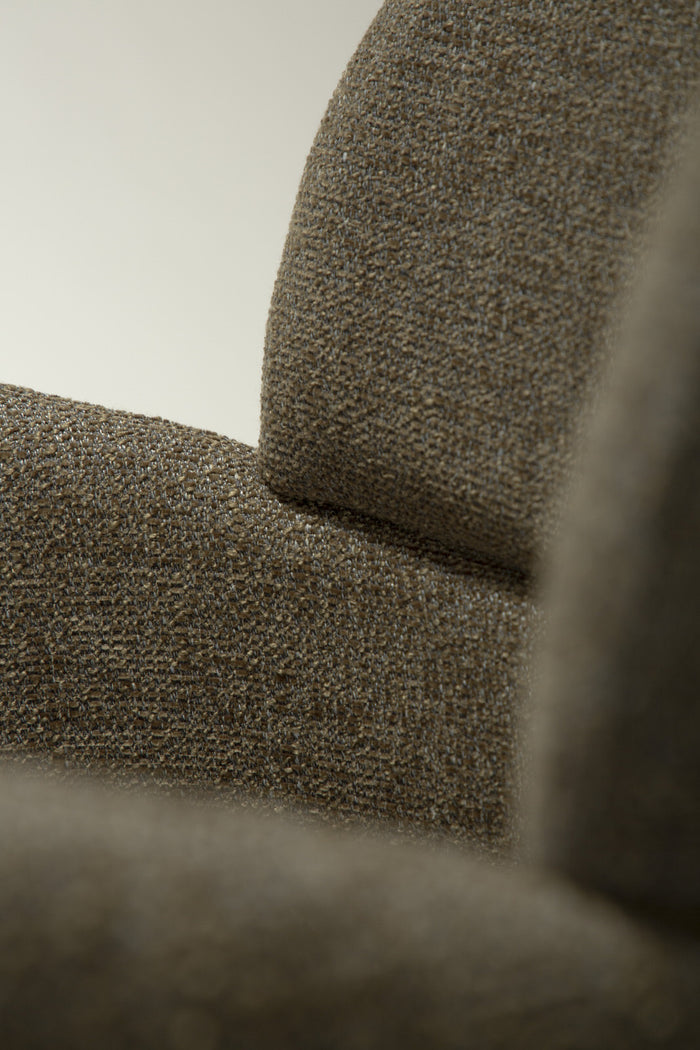 Dan-Form Aole Oljifgroen Bouclé Eetkamerstoel set van 2