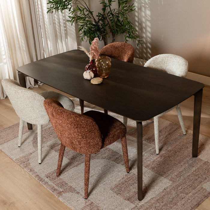 Bronx71 Eetkamerstoel Charlie chenille taupe