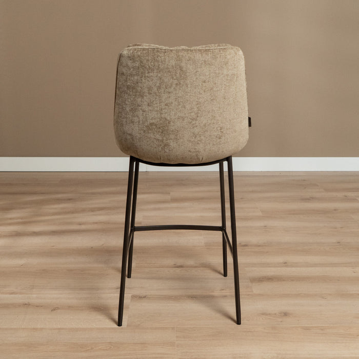 Bronx71 Velvet barkruk Trevi taupe 68 cm