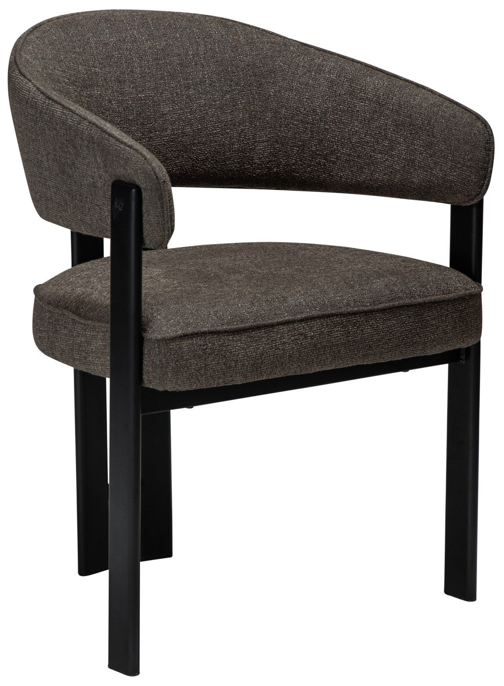 Dan-Form Duct Bruin Bouclé Armstoel set van 2