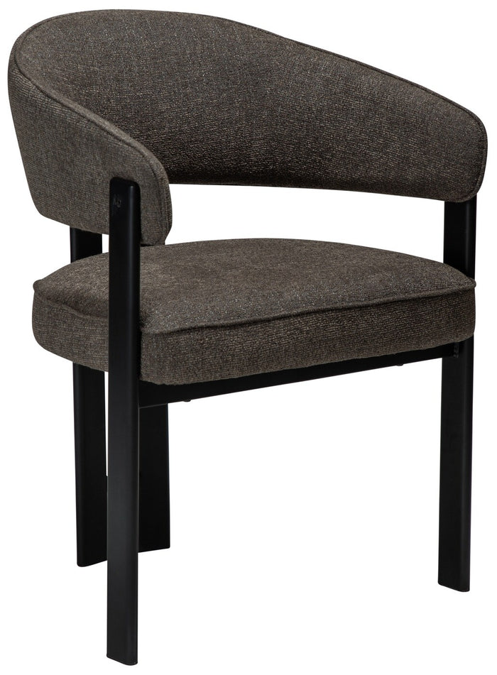 Dan-Form Duct Bruin Bouclé Armstoel set van 2