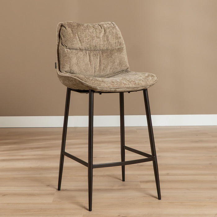 Bronx71 Velvet barkruk Trevi taupe 68 cm