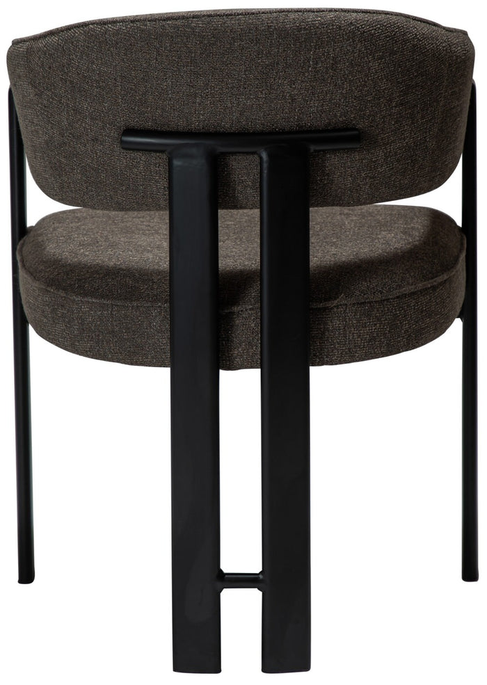 Dan-Form Duct Bruin Bouclé Armstoel set van 2