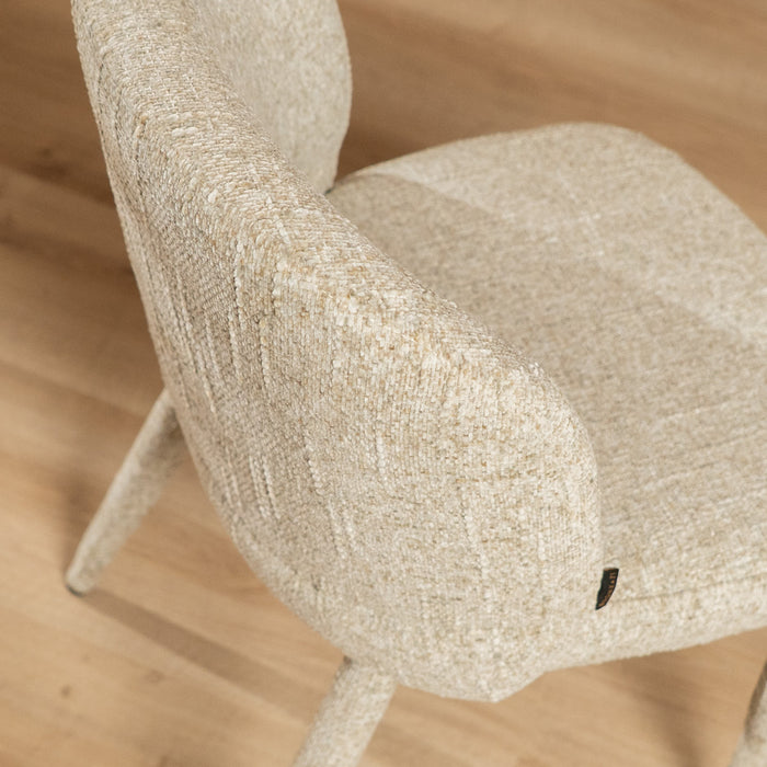 Bronx71 Eetkamerstoel Charlie chenille taupe