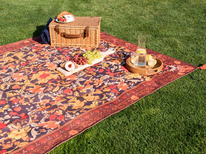 Beliani-DILBAR-Picknickkleed-Lichtrood-150 x 200 cm-Polyester