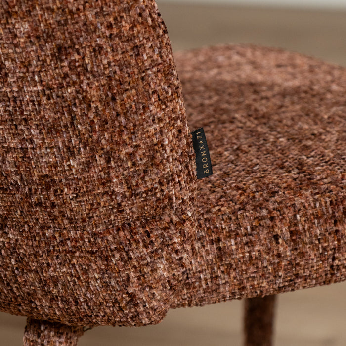 Bronx71 Barkruk Charlie chenille koper 69 cm