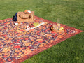 Beliani-DILBAR-Picknickkleed-Lichtrood-200 x 200 cm-Polyester