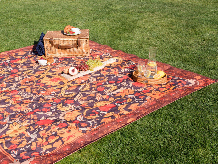 Beliani-DILBAR-Picknickkleed-Lichtrood-200 x 200 cm-Polyester