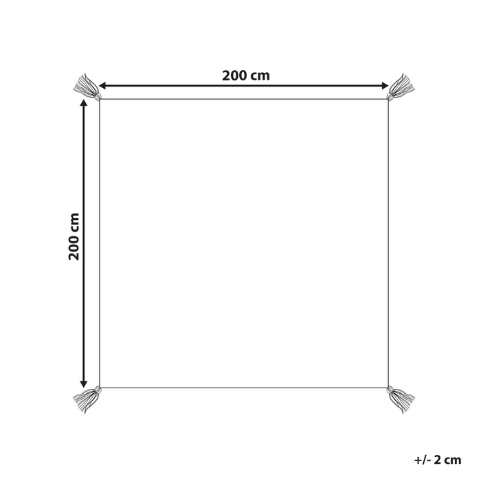Beliani-DILBAR-Picknickkleed-Lichtrood-200 x 200 cm-Polyester