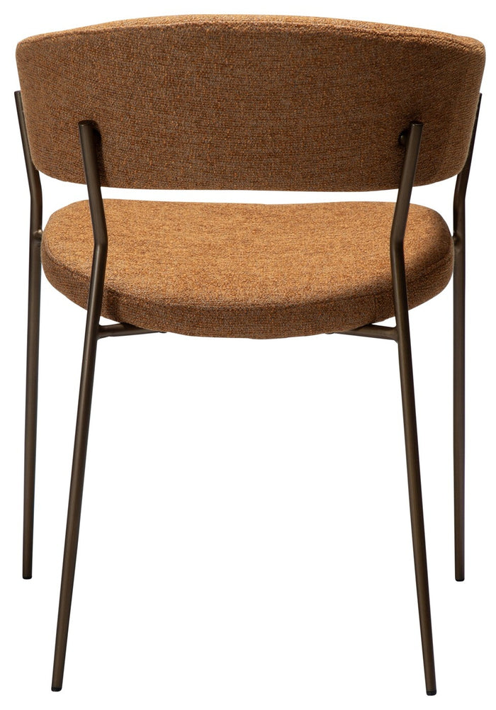 Dan-Form Reboot Pompoen Bouclé Armstoel set van 2