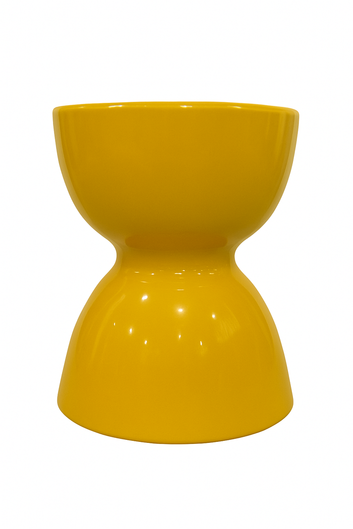 Fine Asianliving Keramische Kruk Geel Handgemaakt -