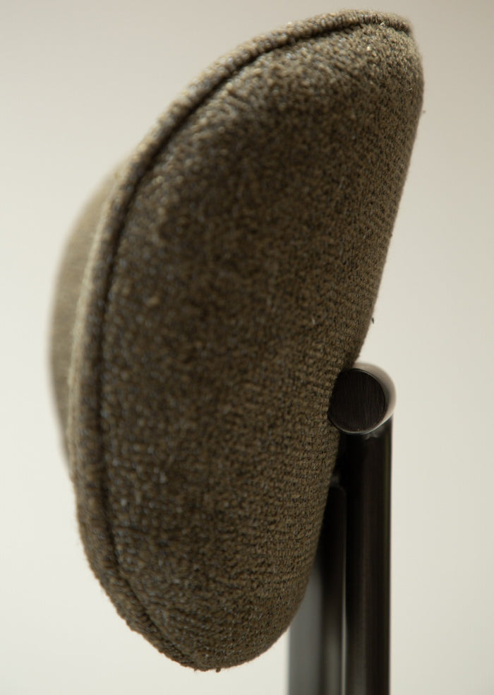 Dan-Form Duct Oljifgroen Bouclé Eetkamerstoel set van 2