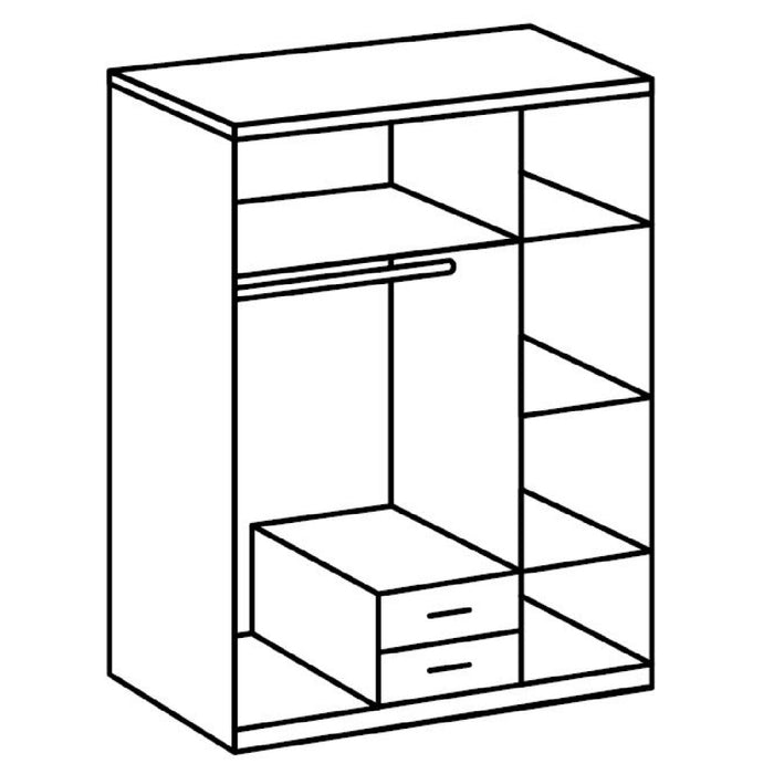 Kledingkast Toledo - Antraciet|Grijs|Zwart - Spaanplaat