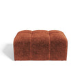 Terracotta chenille fluwelen poef