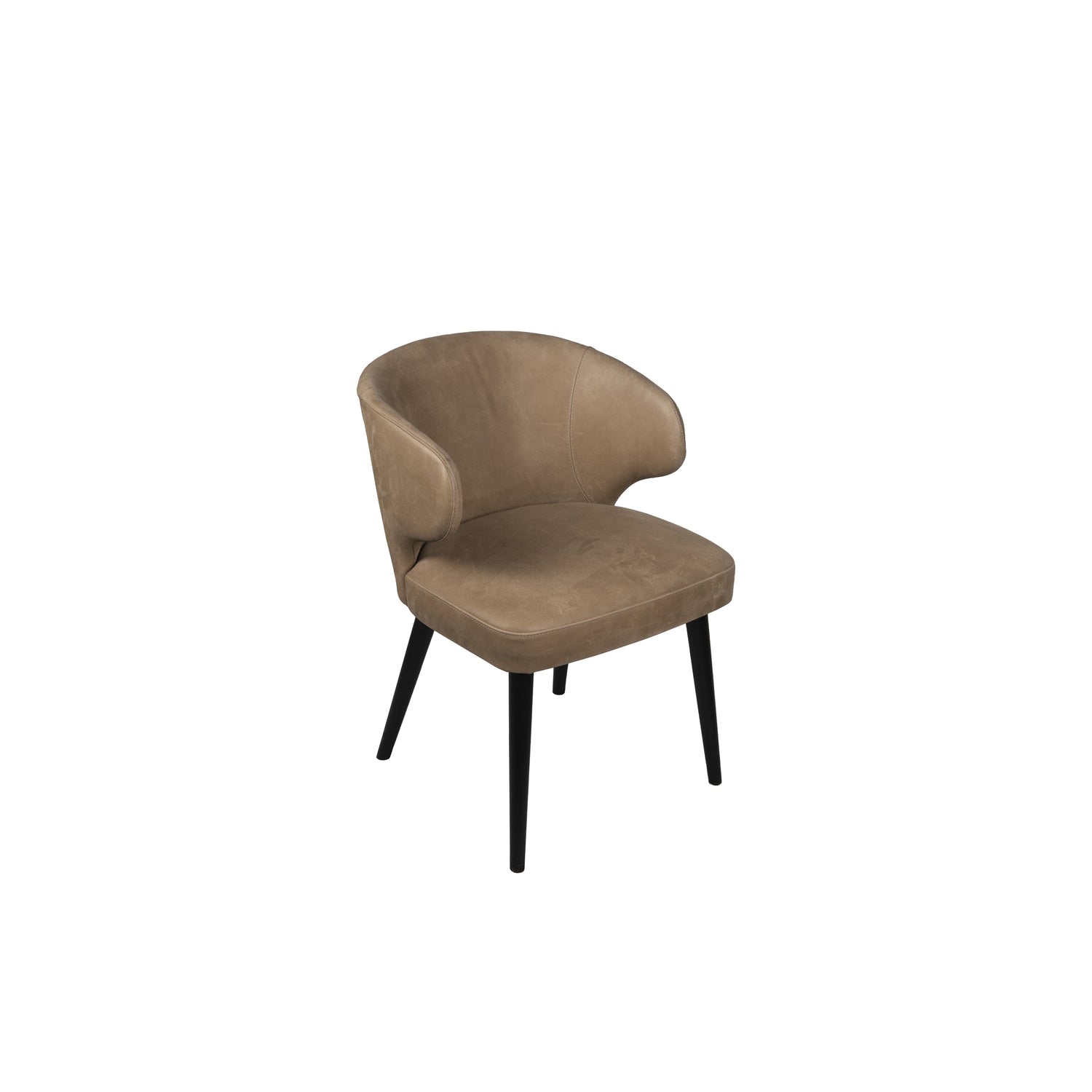 PTMD Fiori Taupe Terra Leather Dining Chair