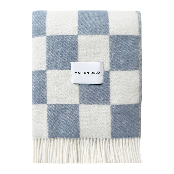 Maison Deux Checkerboard Plaid - Denim / Wit