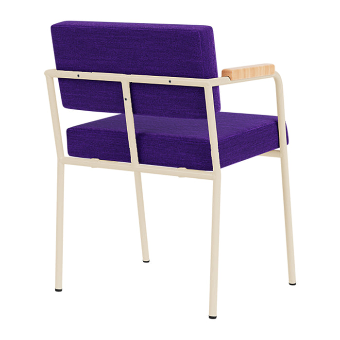 FÉST Monday Eetkamerstoel met Armleuning -  Steelcut Quartet - Sand / Purple