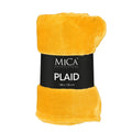 Mica Decorations Famke Fleece Plaid - 180 x 130 cm - Geel